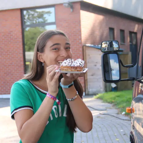 brusselse wafel met slagroom wafelkraam