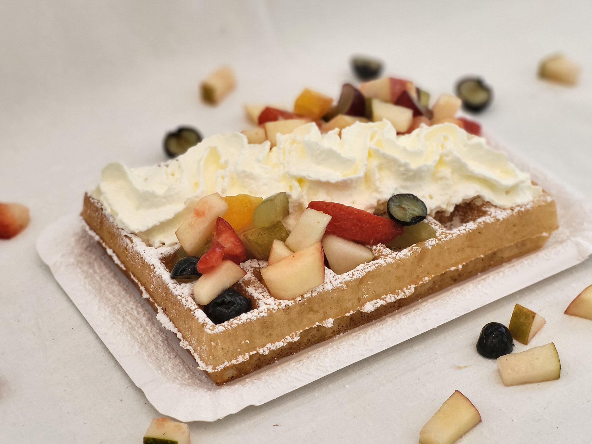 Brusselse wafels met verschillende toppings