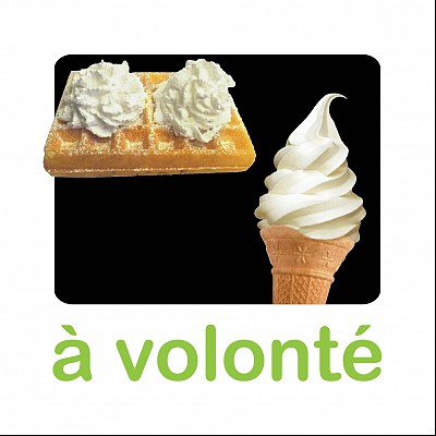 Brusselse wafel & vanille-ijs à volonté